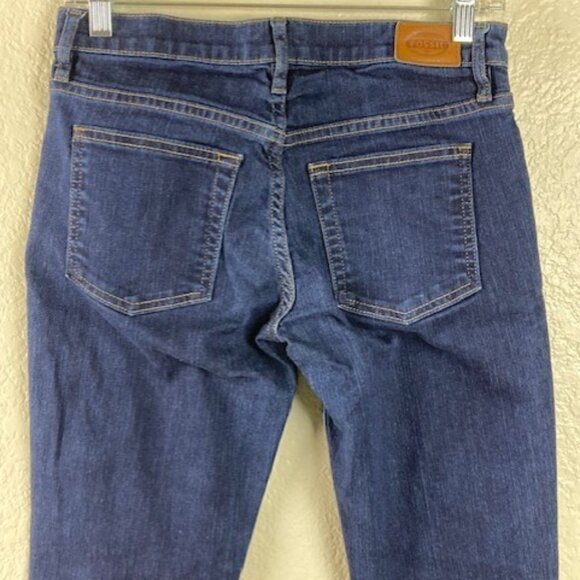 Fossil Women's Blue Skinny Jeans Sz 27 Inseam 30 - Picture 8 of 11